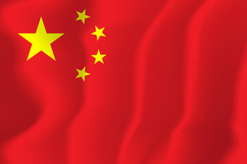 China national flag soft waving background illustration