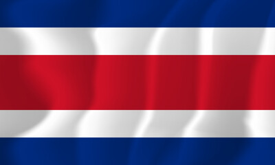 Costa Rica national flag soft waving background illustration