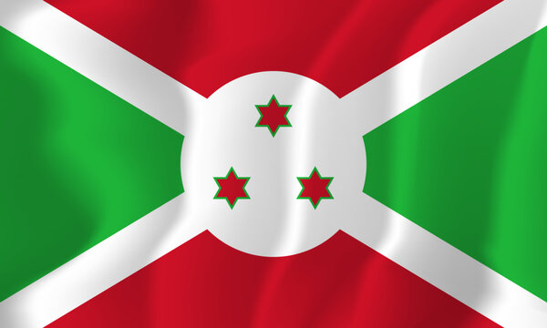 Burundi national flag soft waving background illustration