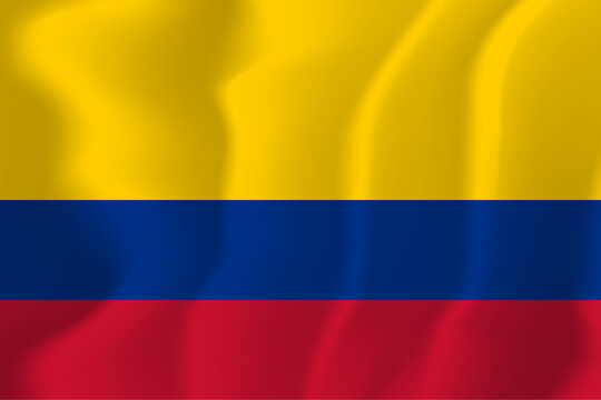 Colombia national flag soft waving background illustration