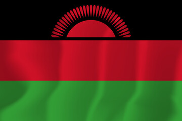 Obraz premium Malawi national flag soft waving background illustration