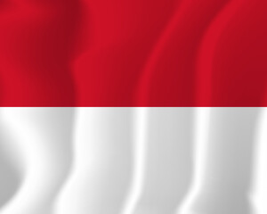 Monaco national flag soft waving background illustration