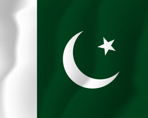 Pakistan national flag soft waving background illustration