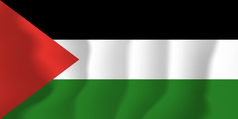 Palestine national flag soft waving background illustration