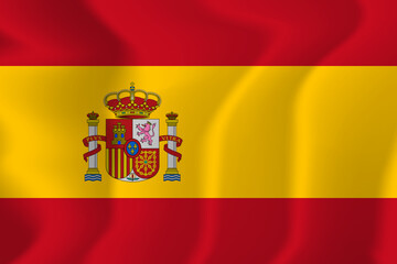 Spain national flag soft waving background illustration