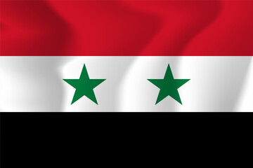 Syria national flag soft waving background illustration