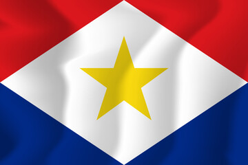 Saba national flag soft waving background illustration