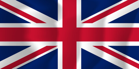 United Kingdom national flag soft waving background illustration