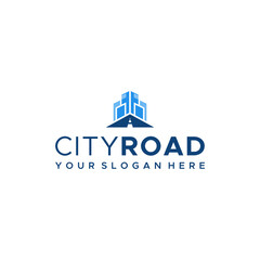 modern CITYROAD real estate building Logo desig