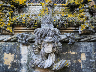 Capitulo window carved in stone in Manueline style, Convento de Cristo, Tomar