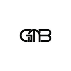 gmb letter initial monogram logo design