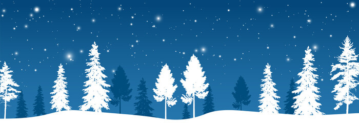 Christmas landscape background. Vector illustration EPS 10.
