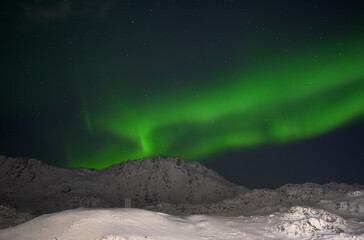 aurora borealis above the clouds