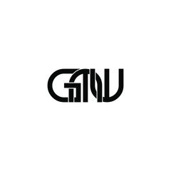 gmw letter initial monogram logo design