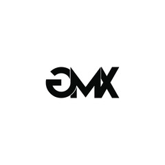 gmx letter initial monogram logo design
