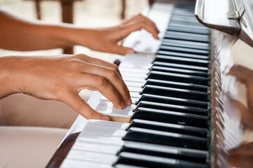 Fototapeta premium musician playing the piano