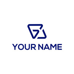 Naklejka premium G TRIANGLE LETTER business logo design
