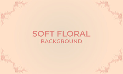 soft color line floral ornament shape background