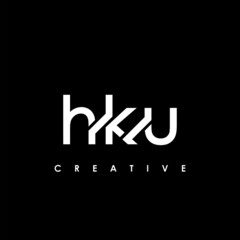HKU Letter Initial Logo Design Template Vector Illustration