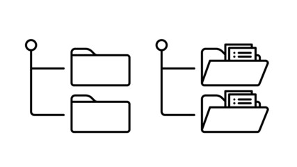 Folder icon. Category and classification concept. - obrazy, fototapety, plakaty