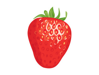 ツヤツヤのイチゴのイラスト