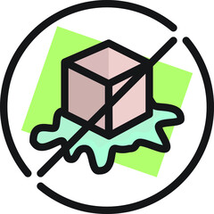 The illustration of ice free icon vector. Suitable for food and beverages, restaurant, bar or cafe