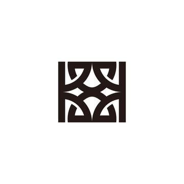 letters kk linked geometric line overlap design logo vector