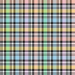 Rainbow Pastel Plaid textured Seamless Pattern