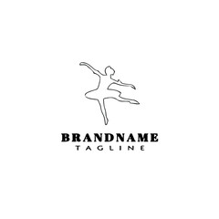cute dance logo design template icon vector illustration