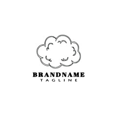 dust cloud cartoon design logo template icon black vector illustration