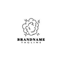 dust cloud cartoon design logo template icon isolated vector illustration