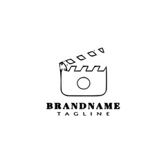 film cartoon logo template icon design black isolated vector illustration