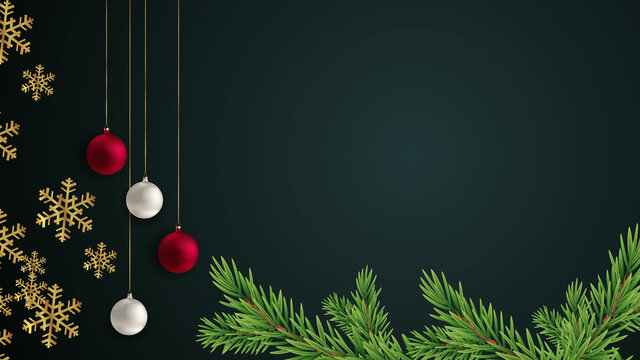 christmas background with free space on gray background color