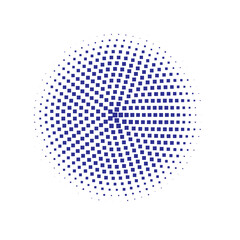 Blue Halftone Gradation. Abstract Dots. Texture Dots. Dot Background. Circle Retro. Gradient Retro. Graphic Background. Effect Logo. Design Shape.