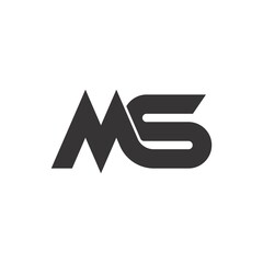 ms logo design simple and clean