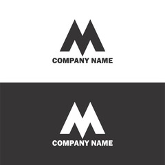 m logo simple design symbol