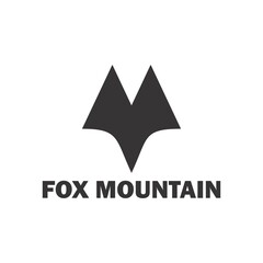 Obraz premium fox mountain logo m design