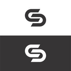 s logo design simple clean