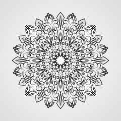 Vector round abstract circle. Mandala style.