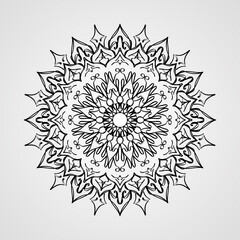 Vector round abstract circle. Mandala style.