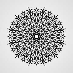 Vector round abstract circle. Mandala style.