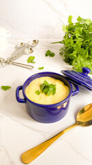 vegetable soup in a bowl