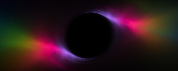 Colorful abstract circle black hole background