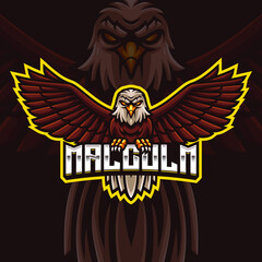 Eagle Mascot Gaming Logo Template