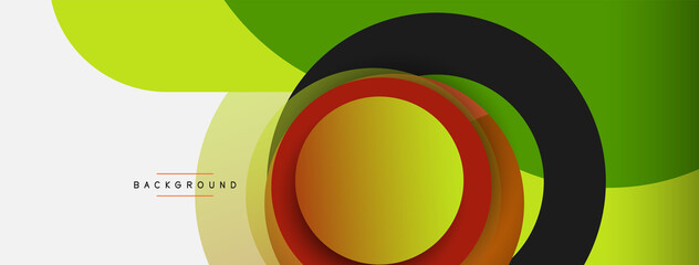 Obraz premium Circle and round shapes abstract background. Vector illustration for wallpaper banner background or landing page