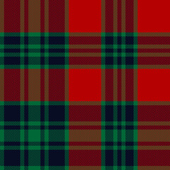 Christmas plaid pattern in red, green, black. Seamless herringbone textured large bright tartan check illustration print for flannel shirt, blanket, duvet cover, other modern fashion fabric design.