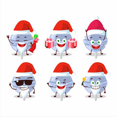 Santa Claus emoticons with sweet blueberry lolipop cartoon character