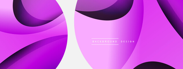 Creative geometric wallpaper. Minimal abstract background. Circle and wave composition vector illustration for wallpaper banner background or landing page