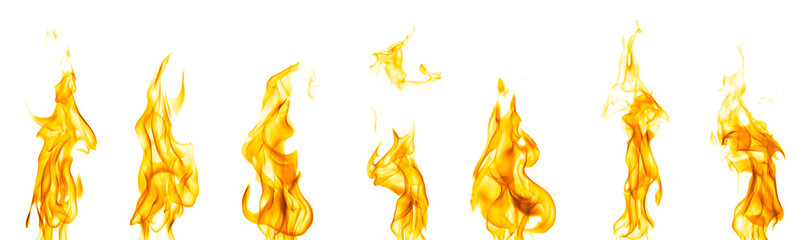 pile of heat flames Burning fuel isolated on white background. 