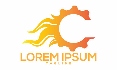 Unique fire logo Modern and minimalist vector and abstract logo